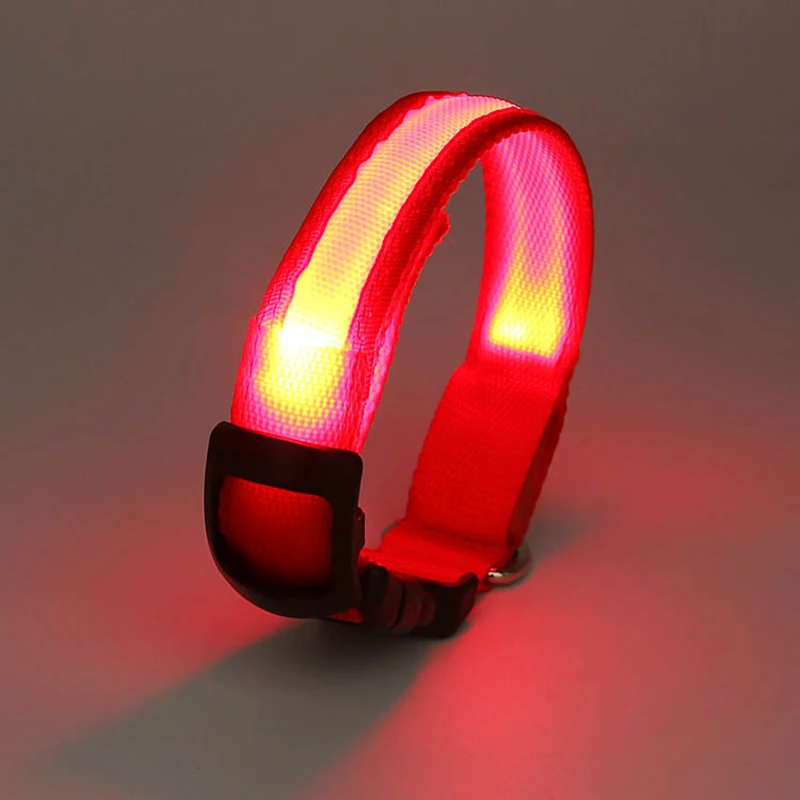 Светодиодный ошейник для собак светильник светящийся светящееся ожерелье