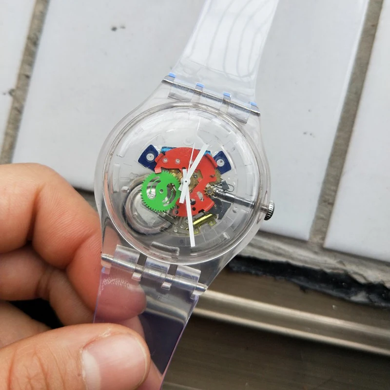 Резиновый браслет для часов Swatch 17 мм 19 мм 20 мм силиконовый прозрачный ремешок для мужчин и женщин браслет декоративный водонепроницаемый