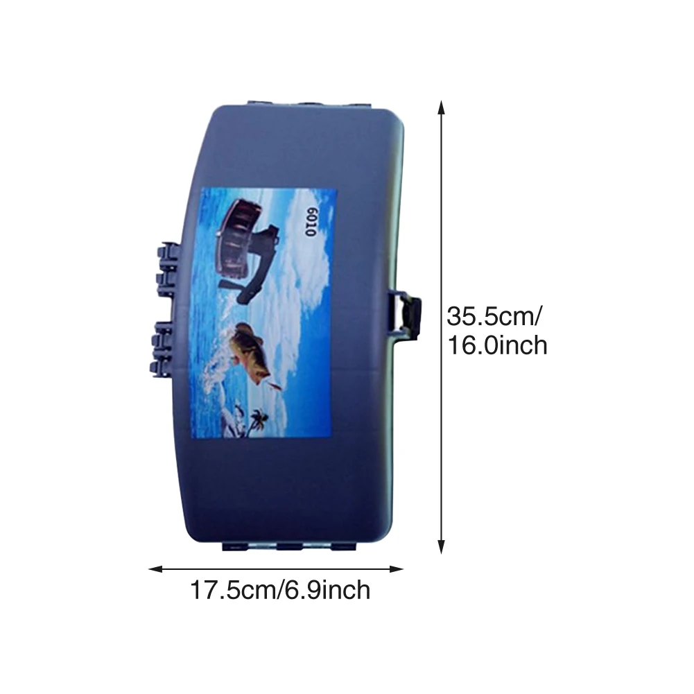 Outdoor ABS Carry Waterproof Accessories Storage Case Portable Box Waist Belt Fish Bait Box Tackle Holder Lures Folding