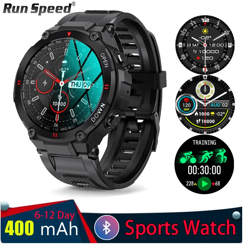 

2021 Smart Watch Men Sports Fitness Tracker Waterproof Music Control Bluetooth Call Blood Oxygen Man Smartwatch for IOS Android