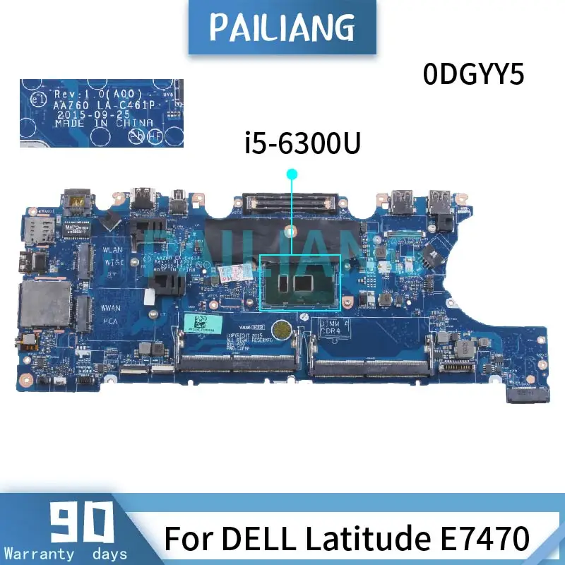     PAILIANG  DELL Latitude E7470 i5-6300U   LA-C461P SR2F0 DDR3