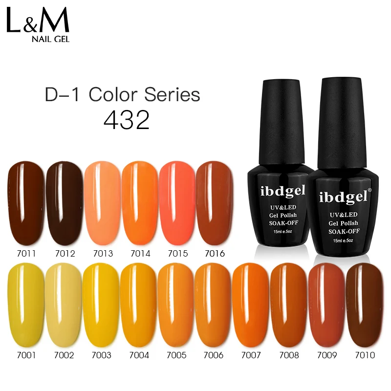 Ibdgel УФ Цветной Гель лак 15 мл Маникюрный Инструмент для ногтей Полупостоянный