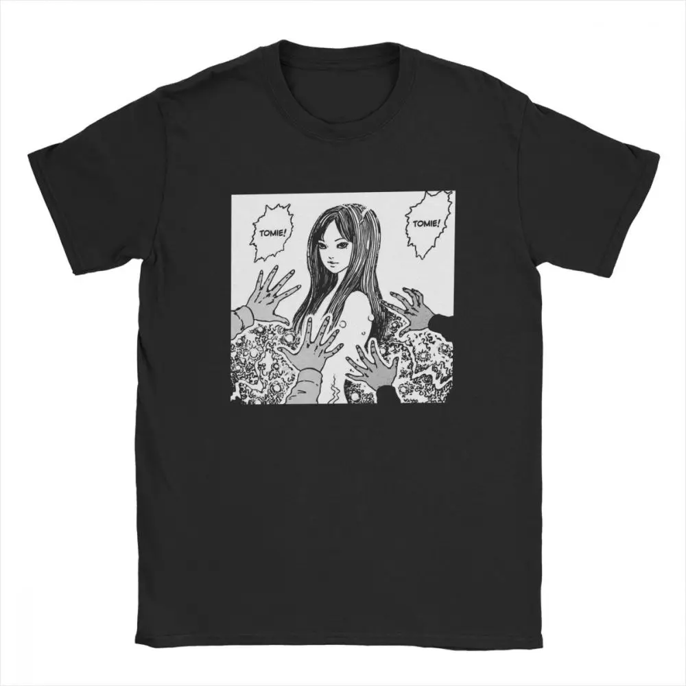 Мужская футболка Junji Ito Аниме Манга Япония ужас Kawaii Милая Повседневная с