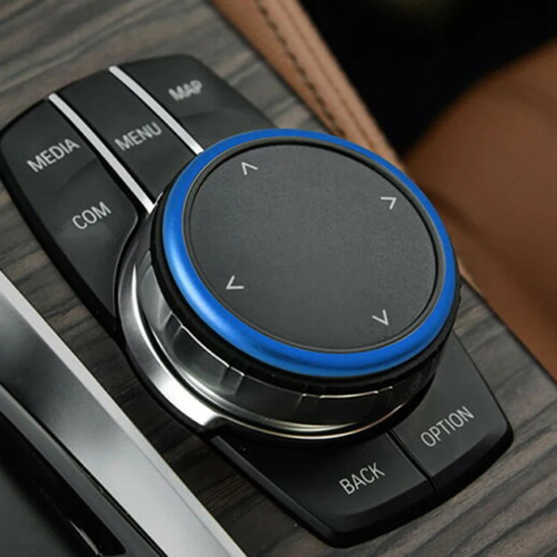 

Blue Center Console ring Aluminum alloy Interior Decor Decorative For BMW Trim Decal
