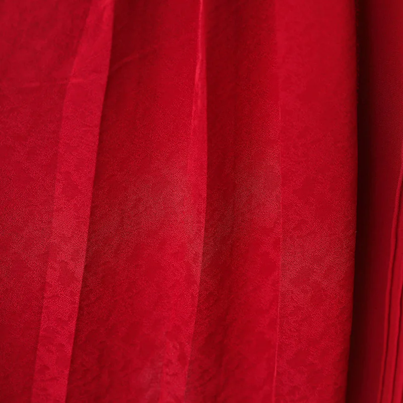 Темно красное ТРАПЕЦИЕВИДНОЕ Плиссированное Шелковое Платье VOA женские тонкие