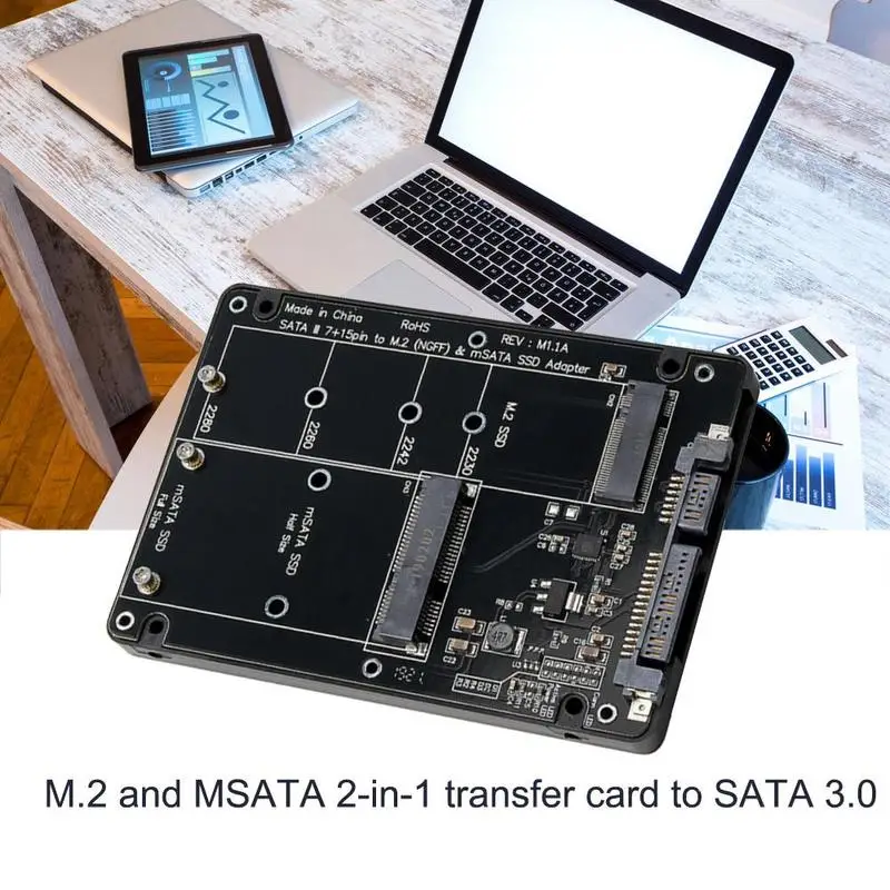 Характеристики Товара: высококачественный Ngff M.2 ключ B + m или Msata Ssd на Sata Iii 3