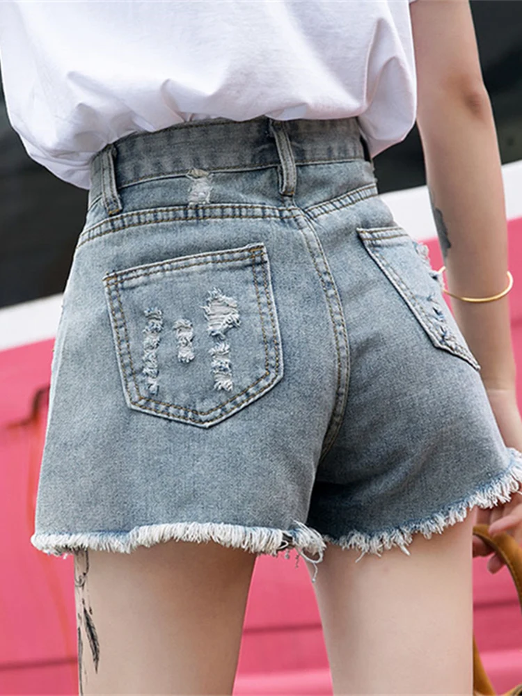 

Women's 2021 loose high waist and thin straight CEC wide leg A-line hot pants