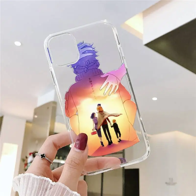 

Classic Anime Naruto black Phone Case Transparent for iPhone 11 12 mini pro XS MAX 8 7 6 6S Plus X 5S SE 2020 XR
