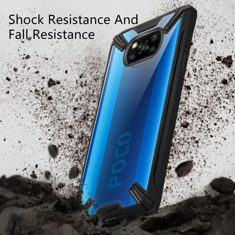 Прозрачный акриловый противоударный армированный чехол из поликарбоната и ТПУ