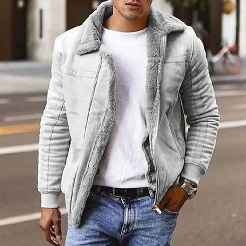 

2021 Fur Integrated Jacket European Station Winter Warm Jacket Furry Coat Men's Overcoat