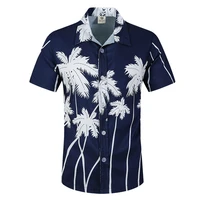 coconut tree print summer men hawaiian shirt short sleeve beach floral blouse 2021 new printed shirts high quality camisas m 5xl