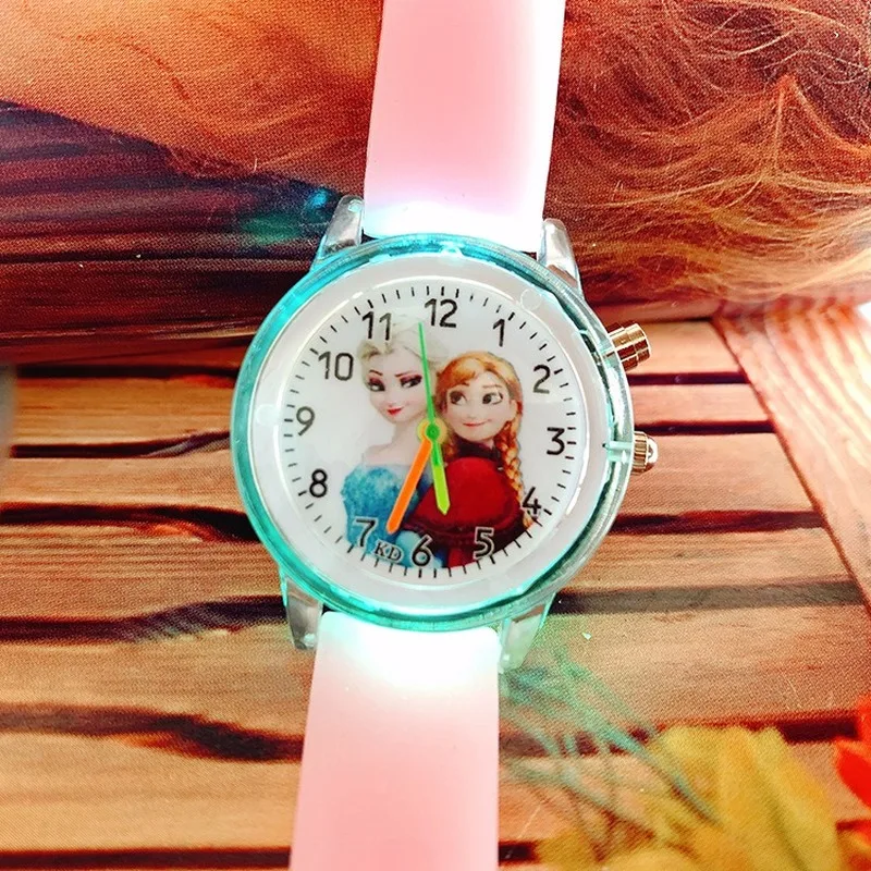 Детские светящиеся кварцевые часы с мультяшным рисунком для девочек 2019|Детские