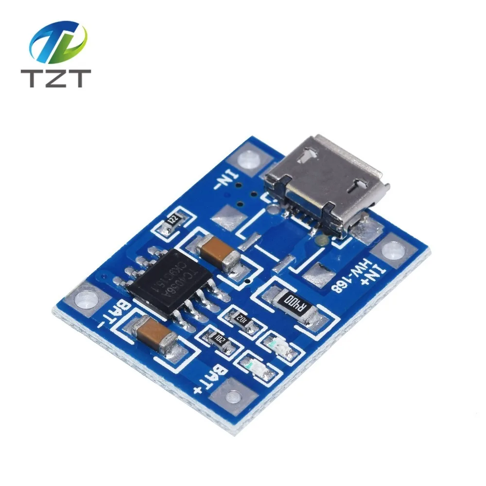 TZT тип-c/Micro USB 5V 1A 18650 TP4056 модуль зарядного устройства литиевой батареи зарядная плата с защитой двойные функции 1A li-ion