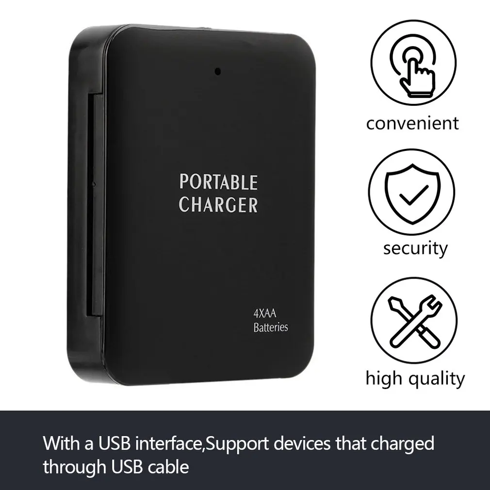 Внешний аккумулятор новый 40g фонарь/выкл/USB портативный USB 4AA батарея аварийное