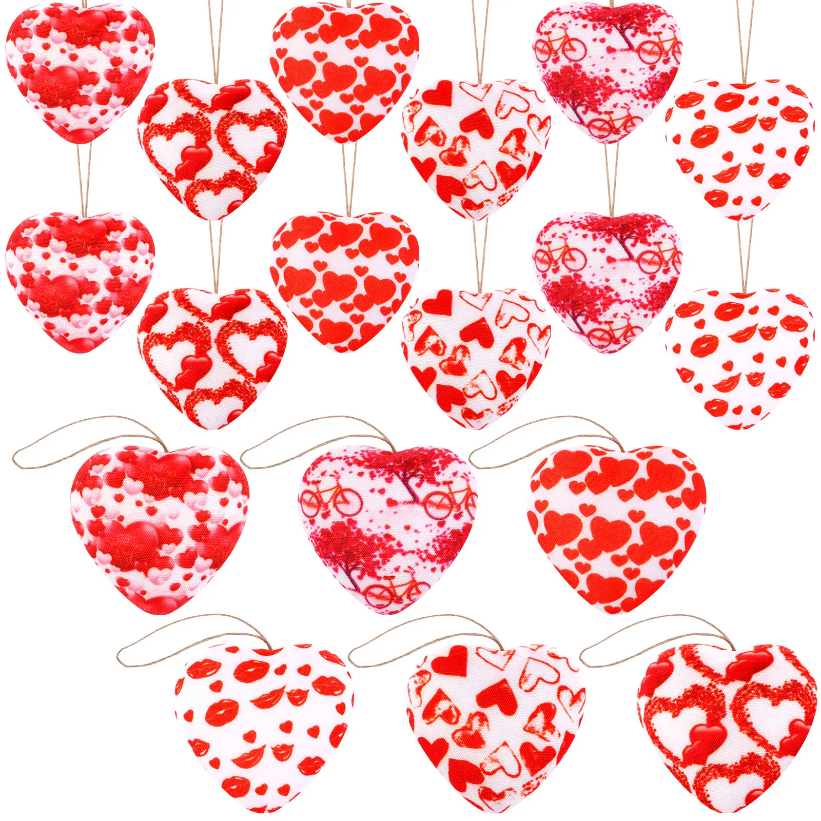 

18 шт. подвески в форме сердца на День святого Валентина романтические подвески в форме сердца декоративные подвески для вечеринки