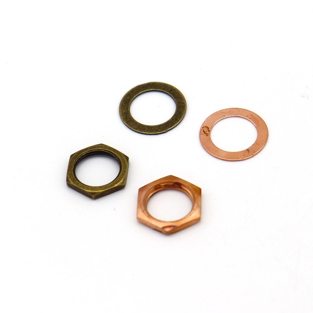 

Electric Guitar Washers and Nuts Jack Nut Washer Jack Socket Nut Electric Bass Connector Nut 9.36mm