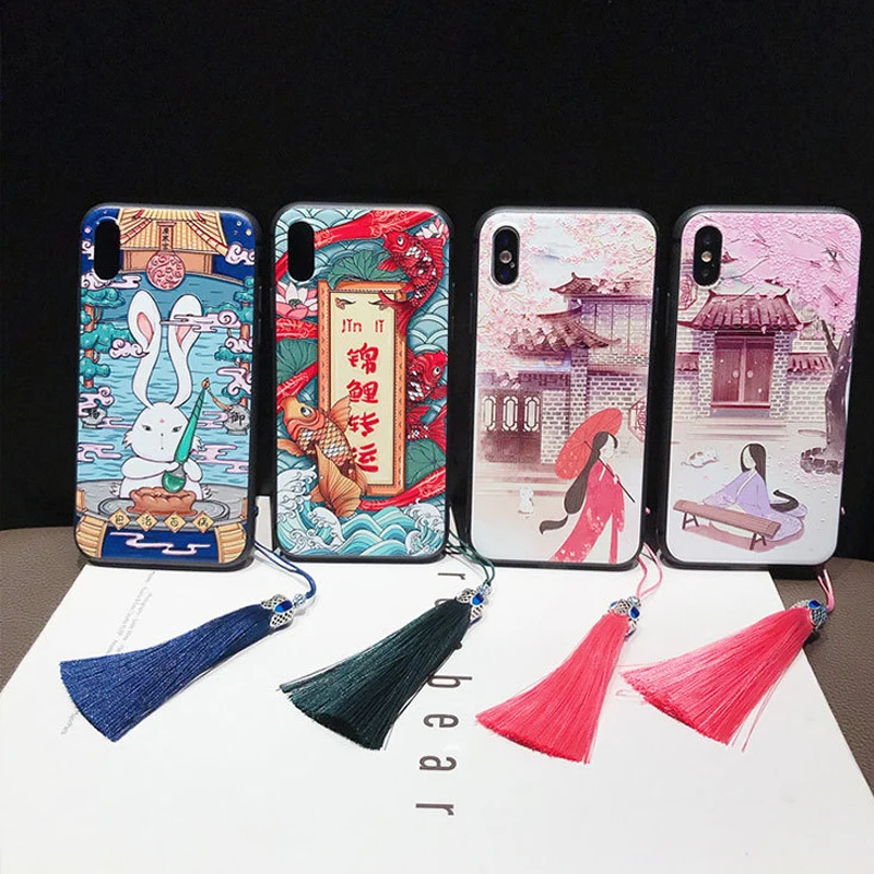 Милый 3D тисненый чехол для телефона iPhone X XS XR 11 12 13 Pro Max мягкий матовый из ТПУ 6 7 8Plus