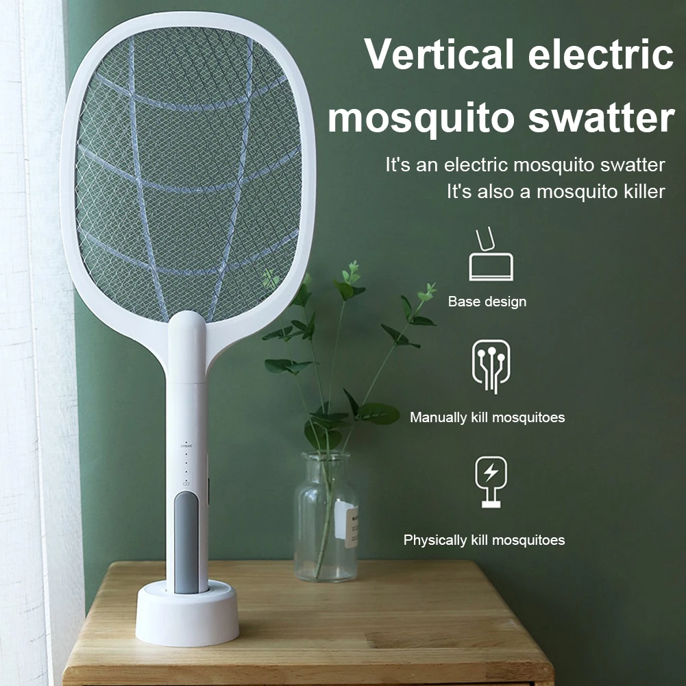 

3 IN 1 LED Mosquito Killer Lamp 3000V Electric Bug Zapper Insect Killer USB Rechargeable Fly Swatter Trap Anti Mosquito Flies