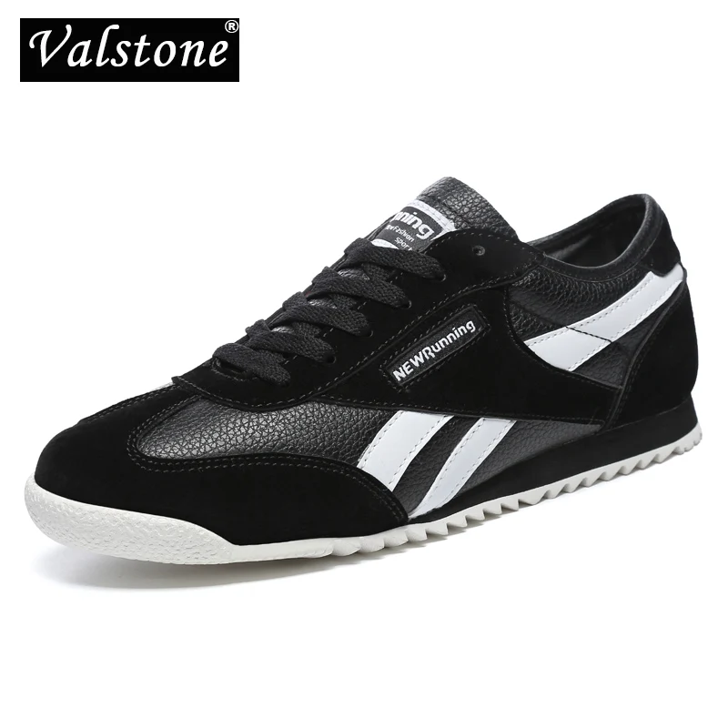 Мужские кожаные кроссовки Valstone дышащая Уличная обувь для тренировок в стиле