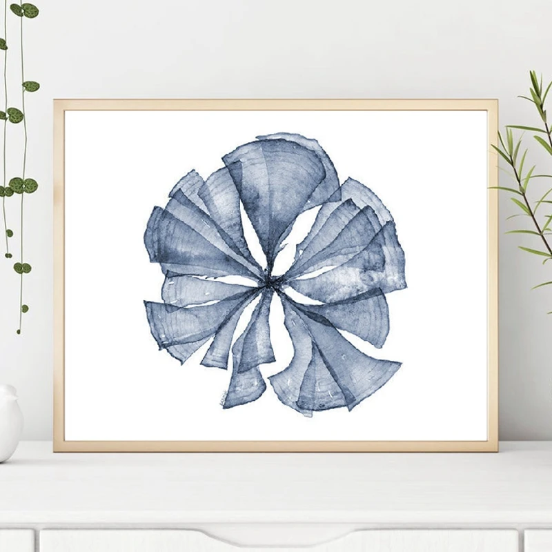 Постеры и принты веера синего кораллового моря Современные художественные