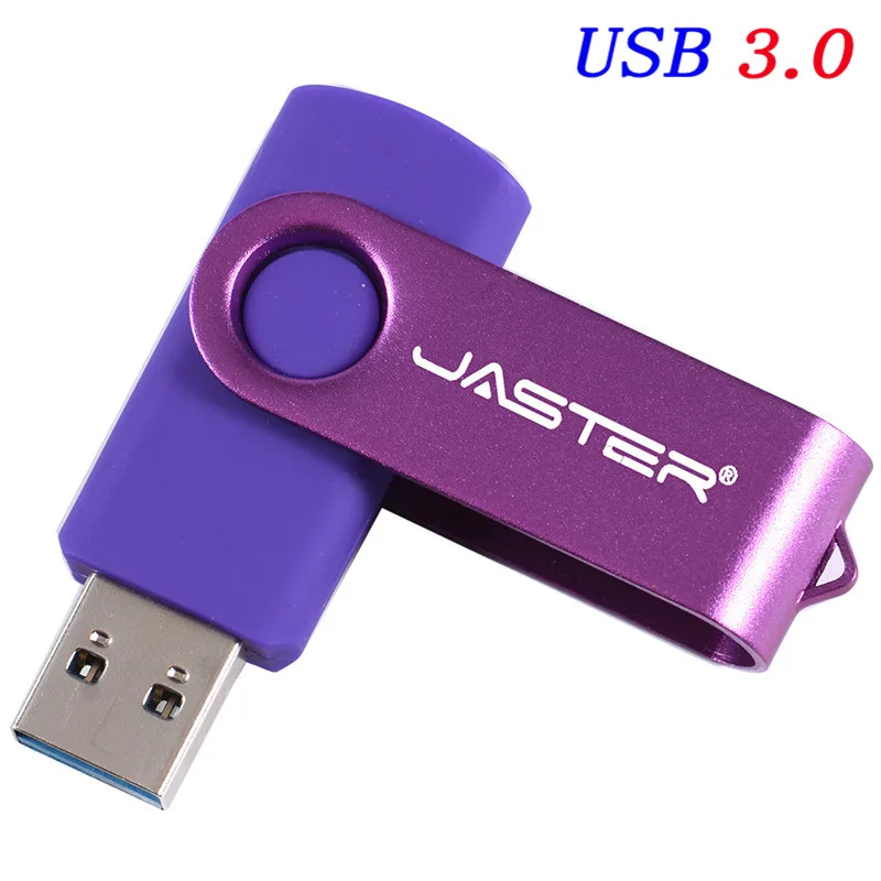 JASTER D300 USB флэш-накопитель 3,0 ручка накопитель 128 Гб 64 ГБ 32 ГБ 16 ГБ 8 ГБ 4 ГБ вращающийся дизайн карта памяти Флешка с бесплатной упаковкой - Цвет: Purple