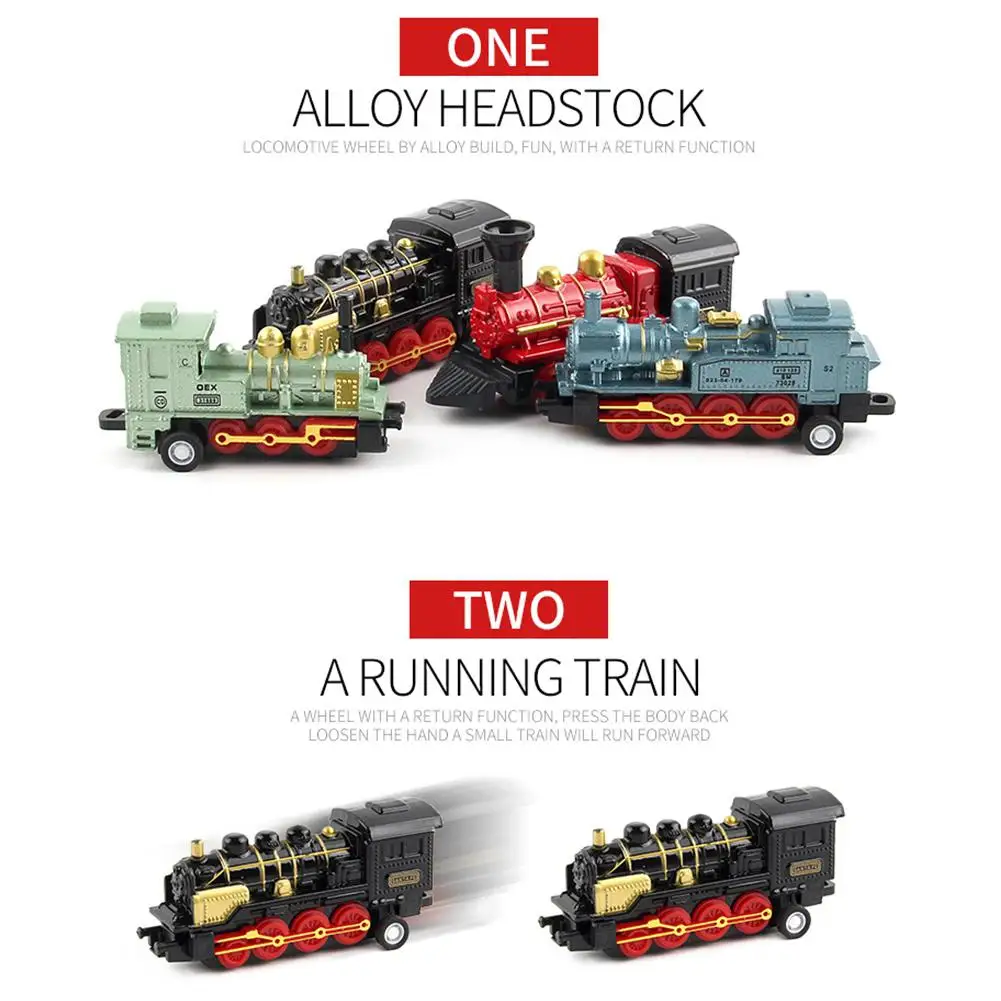 MeterMall 4 шт. Дети сплав моделирование Паровозик Творческий мини модели автомобилей
