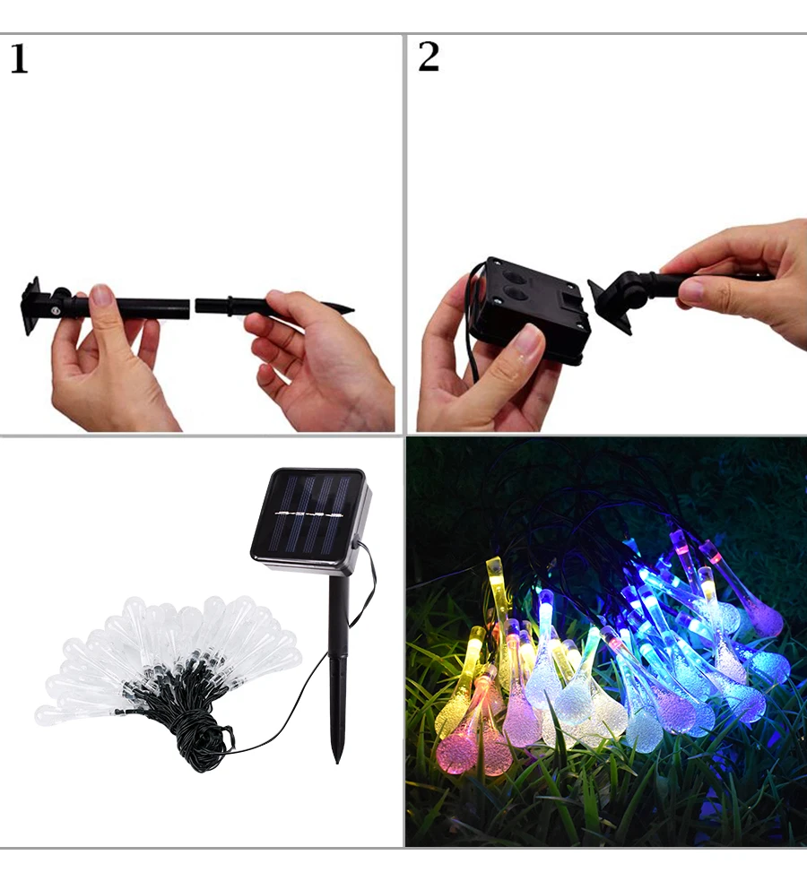 Садовый светильник уличный 20 LED Fairy для рождественской вечеринки фестиваля