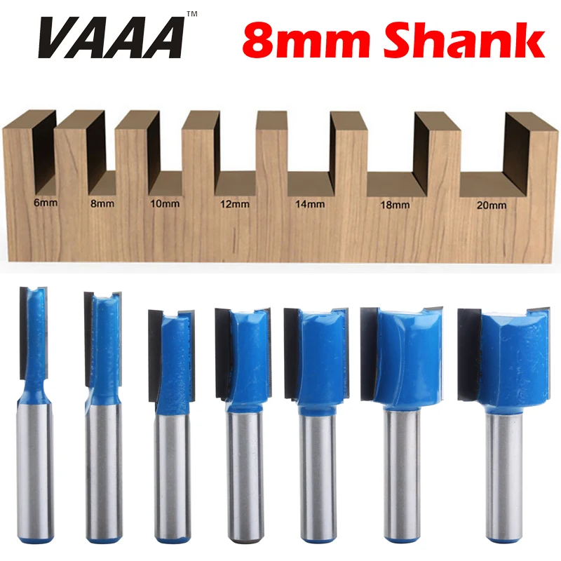 VAAA1PC 8 мм хвостовик шлицевая прямая деревообрабатывающая фреза резак по дереву