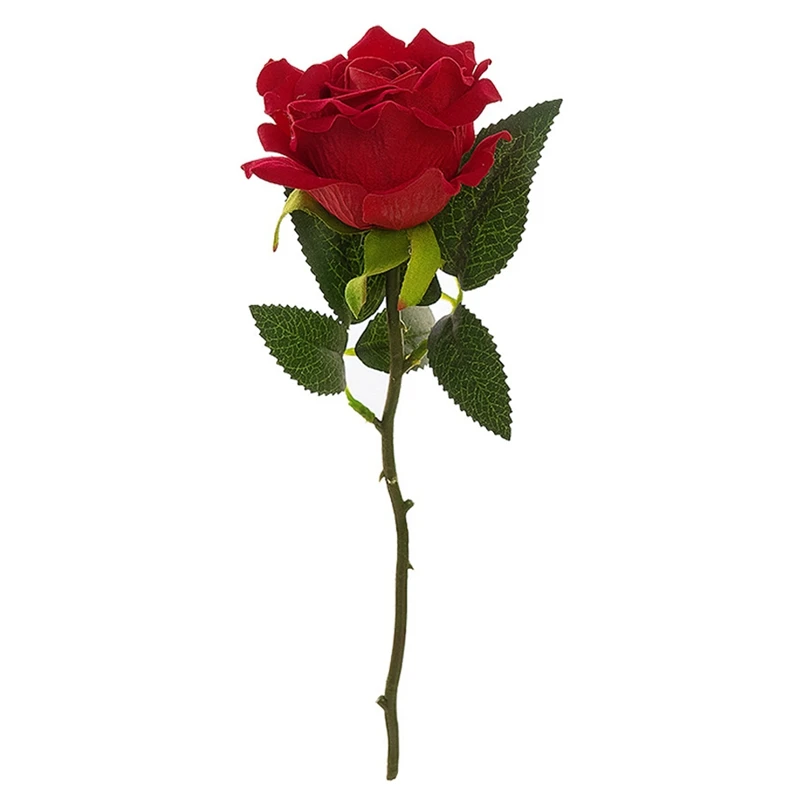 

8PCS Red Rose Flannel Artificial Flower Fashion Home Decor for Wedding Decoration Indoor High Quality Simulation Flower