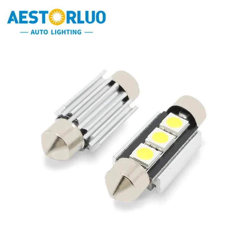 

10pcs Error Free Factory Supply C5W 36mm 39mm 5050SMD Interior Dome Light Reading Light License Plate Lamp White 12V