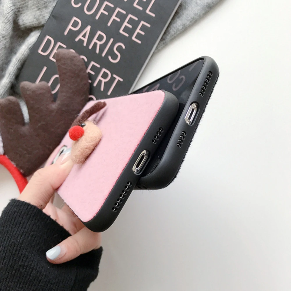 Рождественский фетровый чехол для телефона iPhone 7 8 6 6S Plus 11 12 Mini Pro XS Max XR X SE 2020