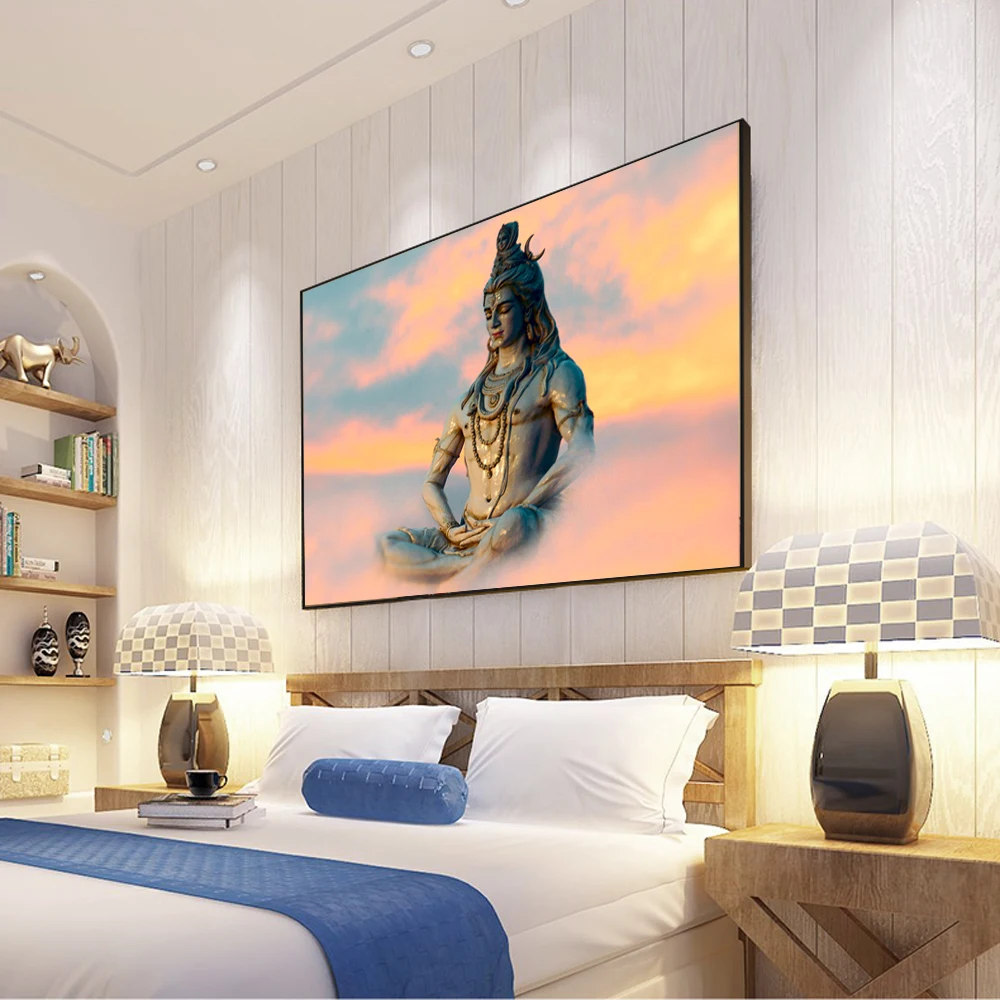 Шива Властелин стены художественные плакаты и принты индуистские боги портрет