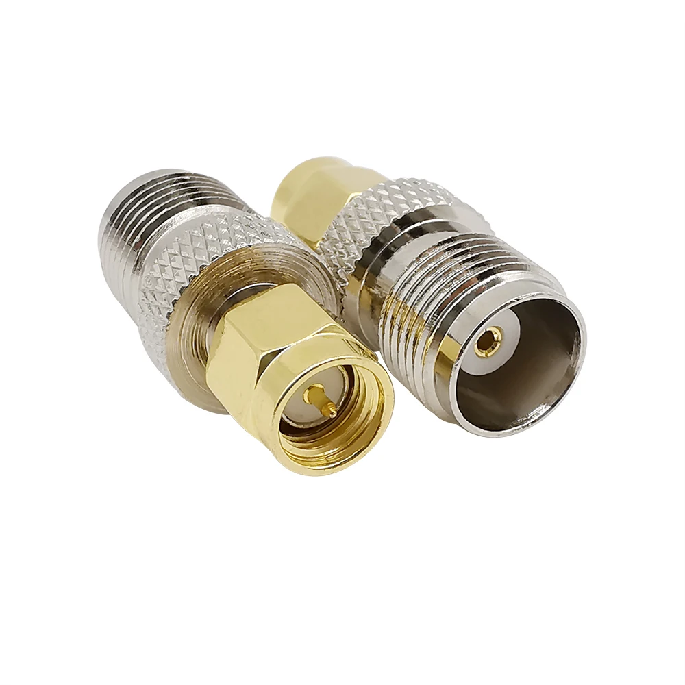 

2Pcs TNC Female Jack to SMA Male Plug RF Coaxial Coax Adapter Connector