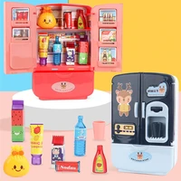 mini simulational refrigerator kitchen toy children play house appliance pretend play for girls boys can open door birhday gifts
