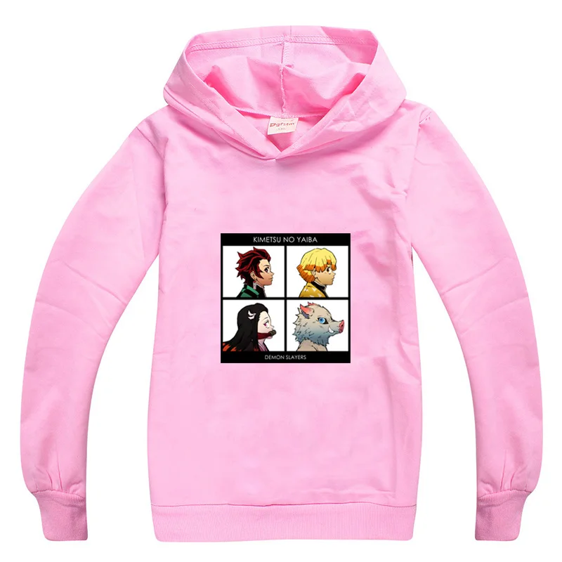 

Demon Slayer Baby Boys Anime Hoodies Japanese Kawaii Kids Clothes Long Sleeve Halloween Girls Tops Toddler Clothing Sweatshirt
