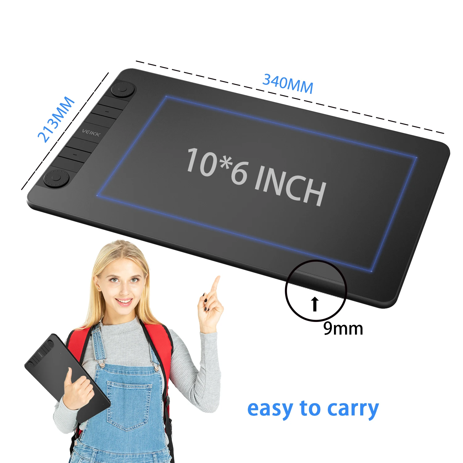 Графический планшет VEIKK VK1060PRO для рисования устройство создания рисунков и