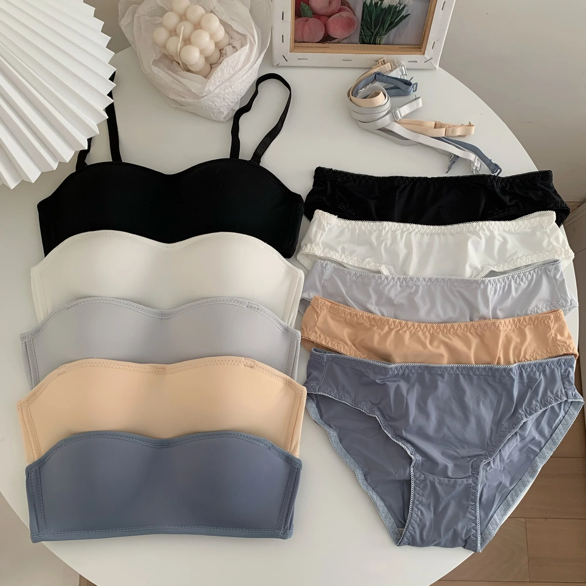 Бюстгальтер со стальными кольцами женская одежда комбинированный нескользящий