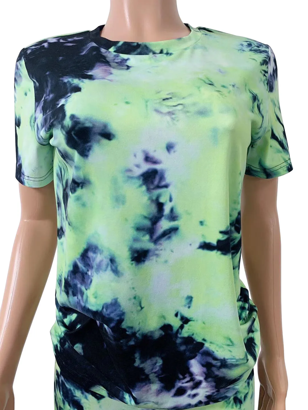 

Casual Print Tie Dye Women Tracksuit Short Sleeve O-neck Shirt Crop Top + Long Pants Sportsuit Outfits Spring Clothes For Women