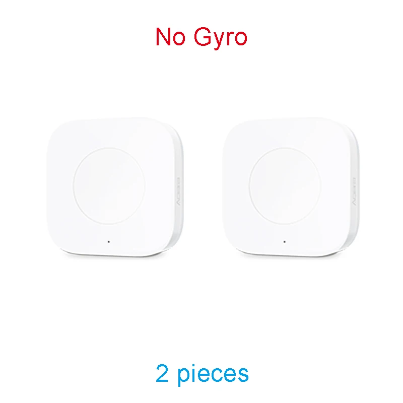 2 No Gyro Version Xiaomi Aqara умный беспроводной мини-переключатель ZigBee беспроводное соединение Встроенный гироскоп работа с HomeKit MIJIA приложение умный дом Комплект - Цвет: 2 No Gyro Version