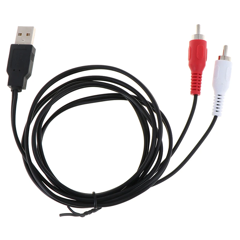 

Dual RCA Male To USB Male A Composite Adapter Audio Video Data Extension Cable