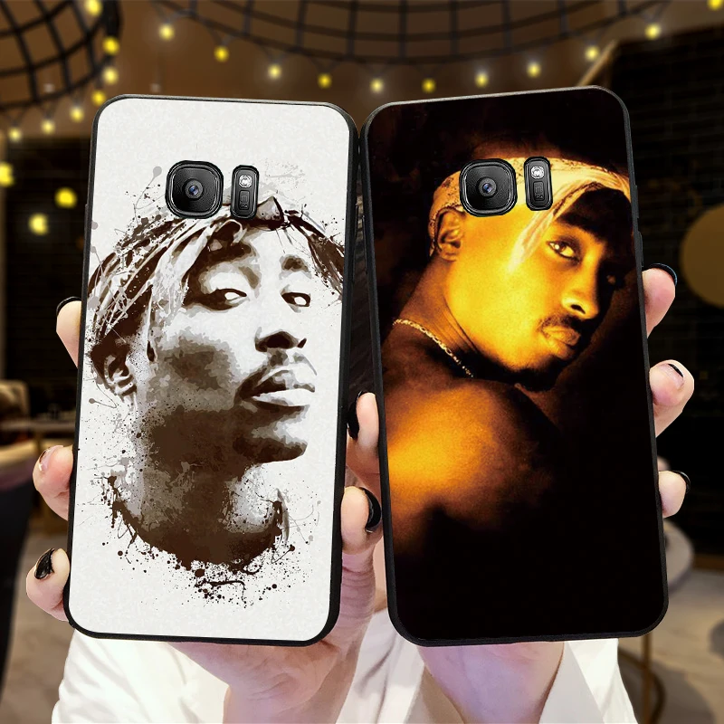 Чехлы для samsung S8 S9 S10 плюс Тупак NOTE 8 9 M10 M20 M30 S6 S7 Edge чехол телефона