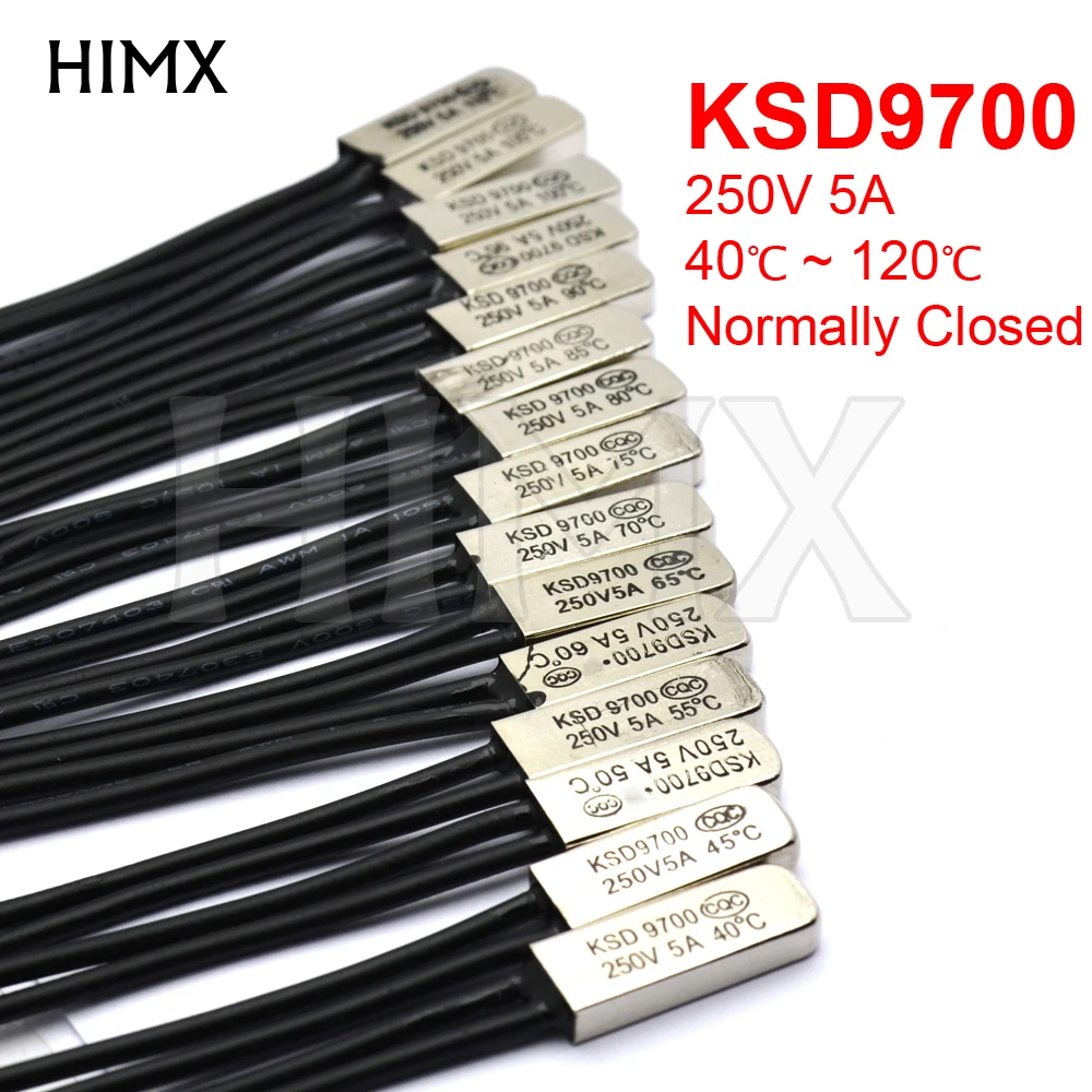 KSD9700 5A250V 40 ~ 120 градусов по Цельсию (N.C.) Термостат термостат защитная
