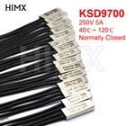 KSD9700 5A250V 40  120 градусов Цельсия (N.C.) Нормально замкнутый биметаллический дисковый переключатель температуры Термостат тепловой защитная скоба