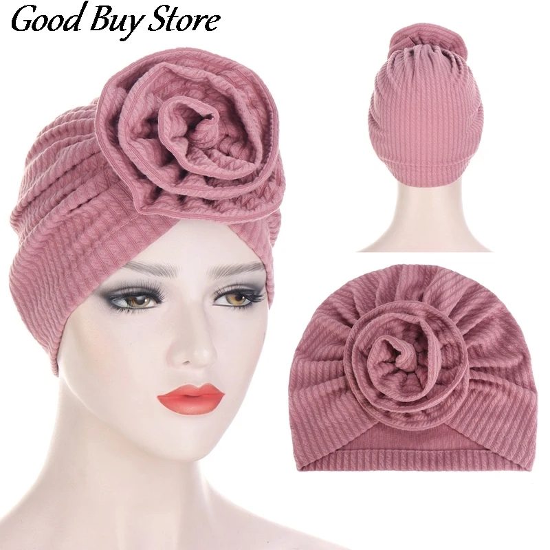 

Fashion Muslim Head Scarf Flower Bonnet Caps Women Cotton Turban Hijab Lady Inner Hijabs Stretch Underscarf Caps Turbante Mujer