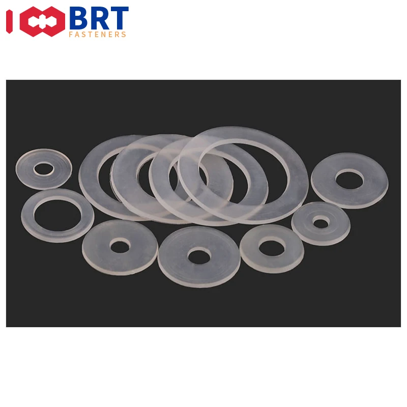 100pcs M2 M2.5 M3 M4 M5 M6 M8 M10 M12 M14 M16 M18 M20 White Black Plastic Nylon Flat Washer Plane Spacer Insulation Gasket Ring |