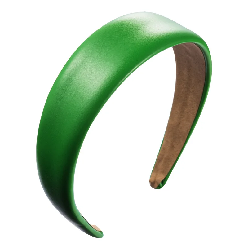 

Fashion Pu Leather headbands for women hairband wide hair hoop bands ladies solid color head hoop hair accessories