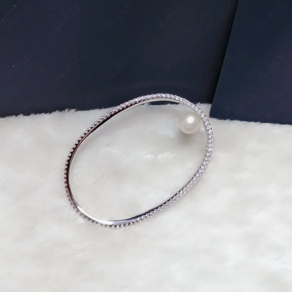 Женские серьги из серебра 925 пробы с крупным жемчугом|Серьги-подвески| |