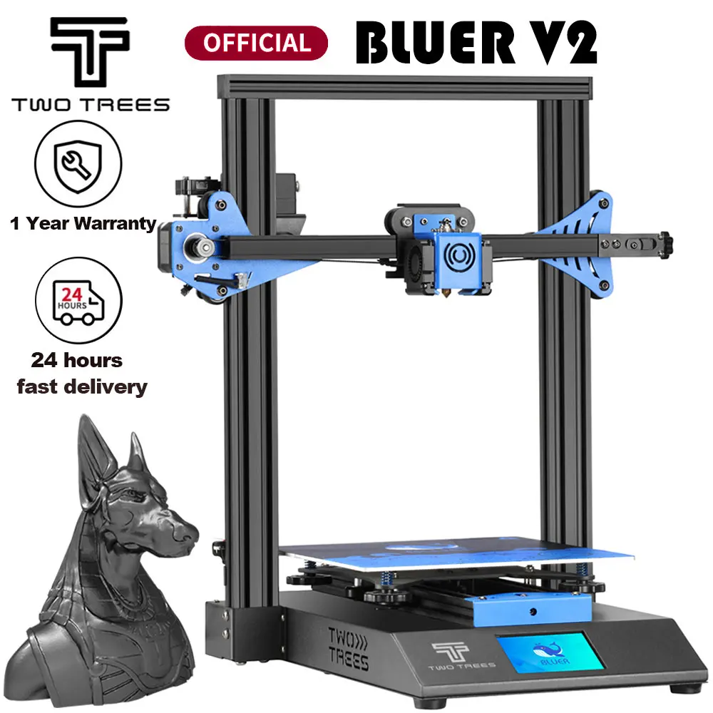 3D-принтер Twotrees FDM Bluer V2 I3 с цветным сенсорным экраном 3 5 дюйма TMC2225 | Компьютеры и