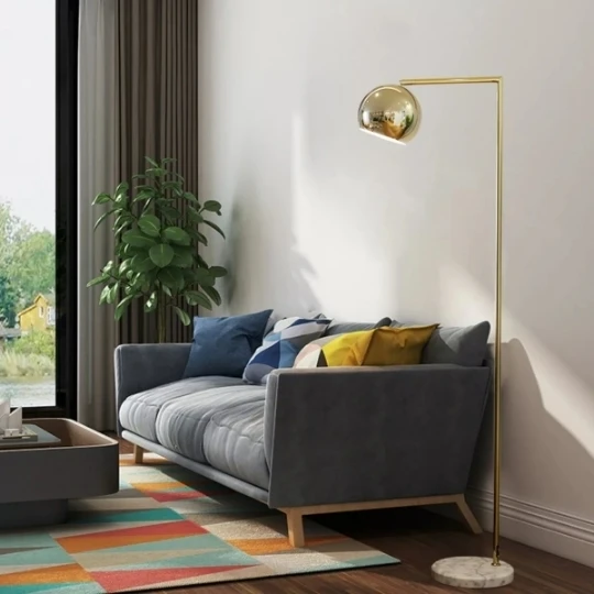 Modern Marble Base Metal Ball Floor Lamp For Living Room lambader | Лампы и освещение