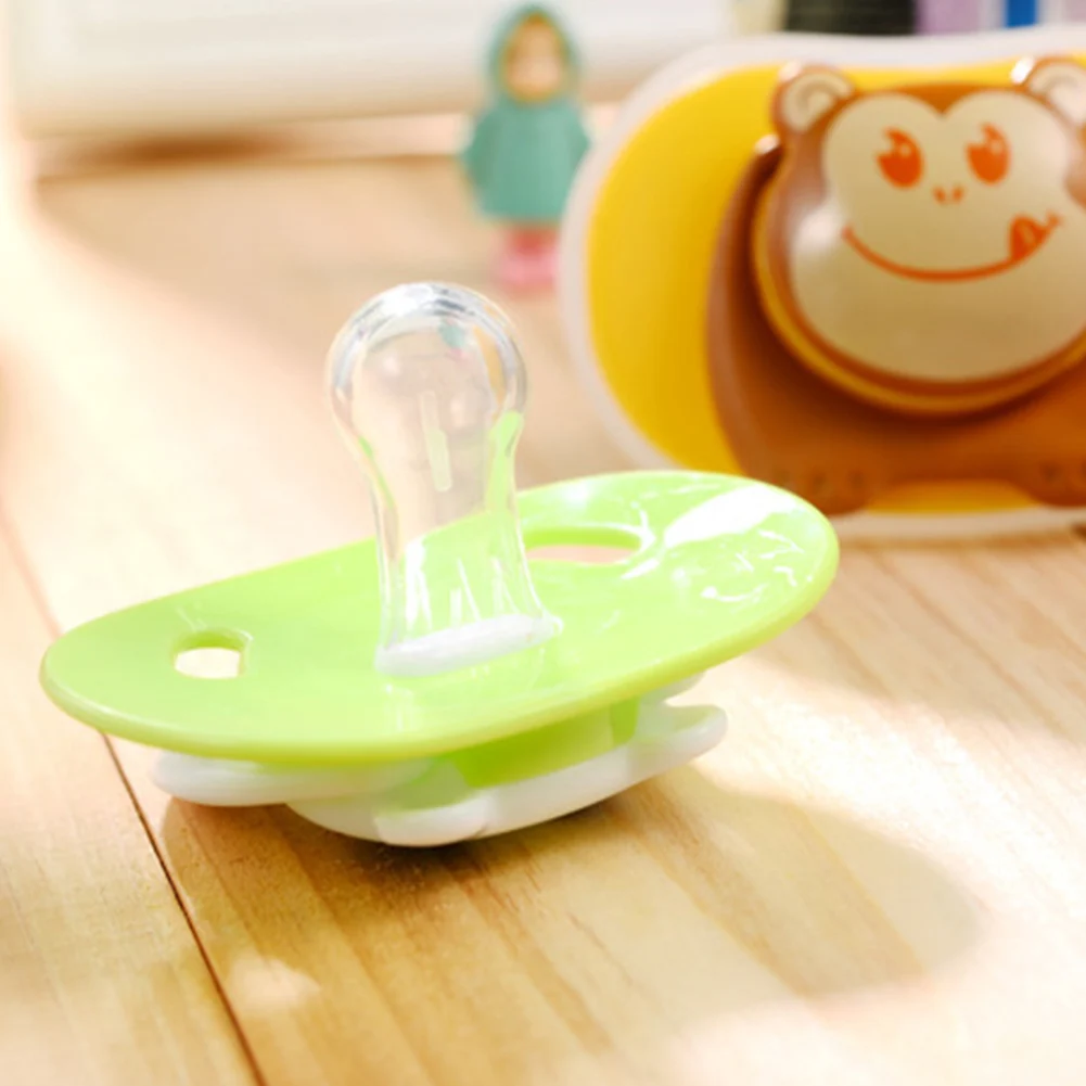 

Baby Silicone Pacifier Soothing Infants Bite Chew Supplies Newborn Comfort Appease Nipple Flat Teat Pacifiers Nipple Feeding